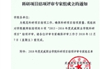 关于2018年度best365官网登录入口科研项目结项评审专家组成立的通知